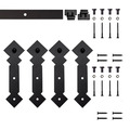 Quiet Glide Soft Close 60" Black Diamond Mini Double Barn Door Hardware NT.1310.05.08-60-2-SC